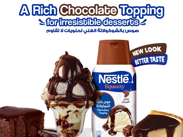 Nestlé Chocolate Sweetened Condensed Milk – 450g with Desserts