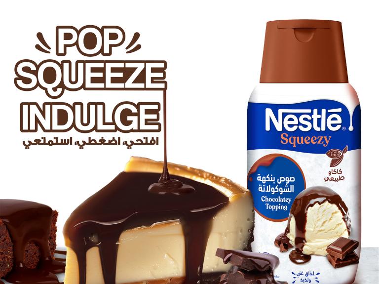 Nestlé Chocolate Sweetened Condensed Milk  on cheese cake