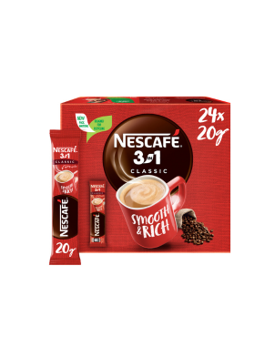 Nescafe 3In1 Instant Coffee Mix Sachet 20G (30 Sticks) Free