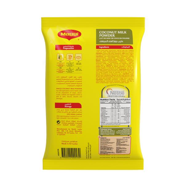 Maggi Coconut Milk Powder Packaging  back