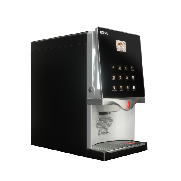 Left-side view of NESCAFÉ Touch soluble coffee machine for commercial and professional kitchens