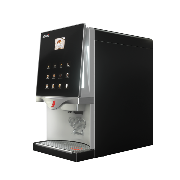 Right-side view of NESCAFÉ Touch soluble coffee machine for commercial and professional kitchens