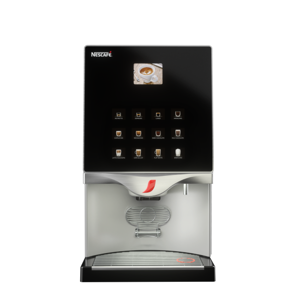 Front-side view of NESCAFÉ Touch soluble coffee machine for commercial and professional kitchens