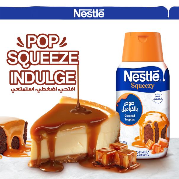 Nestlé Caramel Sweetened Condensed Milk on cheece cake