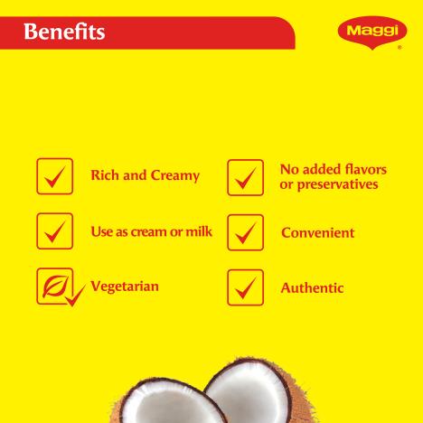 Maggi Coconut Milk Powder Packaging  benefits