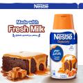 Nestlé Caramel Sweetened Condensed Milk on a brownie